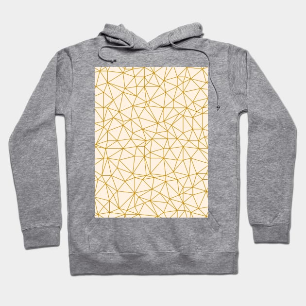 Minimal Geometric Gold Lines Pattern Hoodie by love-fi